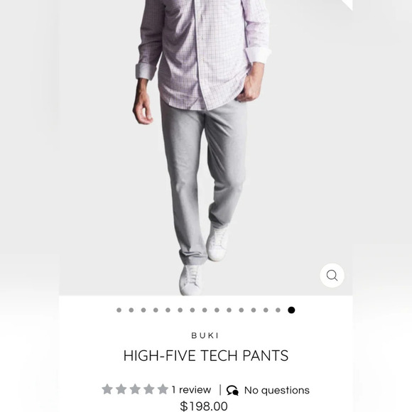 Buki Seattle •Size Medium (32-34)• High-Five Tech Pants Heather Gray $198 retail - Picture 1 of 13